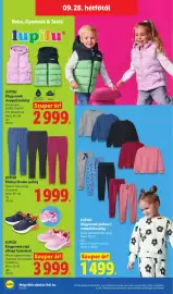 Lidl akciós újság hét 39 Oldal 46: LUPILU €1.499,00, LUPILU Kisgyermek cipő villogó funkcióval €3.999,00