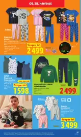 Lidl akciós újság hét 39 Oldal 47: Kisgyermek pizsama €2.499,00, LUPILU €1.598,00