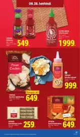 Lidl akciós újság hét 39 Oldal 57: VITASIA Chiliszósz €549,00, FLYING GOOSE Sriracha szósz €1.999,00