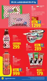 Lidl akciós újság hét 39 Oldal 8: MÜLLER Riso tejberizs €289,00, KINDER Pingui €179,00