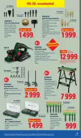Lidl akciós újság hét 39 Oldal 11: PARKSIDE Speciális fúrószárkészlet €1.999,00, PARKSIDE Munkapad €7.999,00