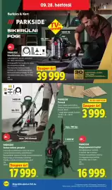 Lidl akciós újság hét 39 Oldal 12: PARKSIDE Porszák €3.999,00, Parkside száraz-nedves porszívó €17.999,00