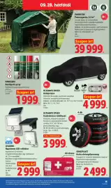 Lidl akciós újság hét 39 Oldal 15: Ultimate Speed Autóponyva €4.999,00, LIVARNO Napelemes LED-reflektor €2.999,00