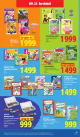 Lidl akciós újság hét 39 Oldal 21: LUPILU Mágneskészlet €999,00, Peppa Pig tanulókönyv tollal €1.999,00