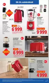 Lidl akciós újság hét 39 Oldal 3: SILVERCREST Vízforraló €6.999,00, SILVERCREST Turmixgép €9.999,00