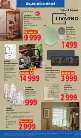 Lidl akciós újság hét 39 Oldal 7: LIVARNO Alátétkészlet €1.499,00, LIVARNO Bambusz konyhai tároló €9.999,00