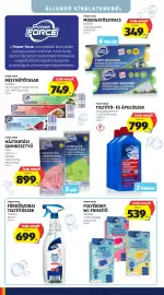 ALDI akciós újság hét 39 Oldal 20: POWER FORCE HÁZTARTÁSI GUMIKESZTYŰ €899,00, POWER FORCE FÜRDŐSZOBAI TISZTÍTÓSZER €699,00