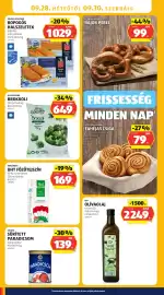 ALDI akciós újság hét 39 Oldal 32: Fahéjas csiga €79,00, BIO OLÍVAOLAJ €2.249,00