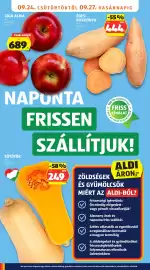 ALDI akciós újság hét 39 Oldal 6: Édesburgonya €444,00, Sütőtök €249,00