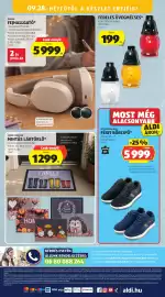 ALDI akciós újság hét 39 Oldal 14: Fedeled üvegmécses €199,00, Férfi bőrcipő €5.999,00