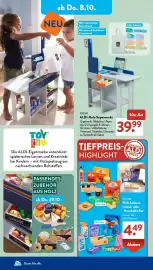 Aldi Süd Prospekt woche 41 Seite 17: TOYLINO Holz-Lebensmittel oder Haushalts-Set €4,49, TOYLINO ALDI-Holz-Supermarkt €39,99