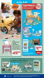 Aldi Süd Prospekt woche 41 Seite 19: TOYLINO Holz-Mechaniker-auto oder -Schminktisch €49,99, Holz-Rollenspiel-Buchbox €9,99
