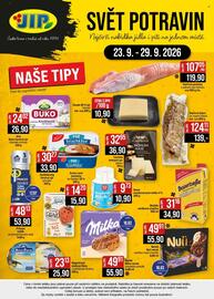 Jip leták týden 39 Strana 24: Vepřová panenka s palcem, bez řetízku €119,90, Vepřová žebra ve vlastní šťávě €139,00