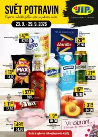 Jip leták týden 39 Strana 1: Kuřecí stehna celá €54,90, Poděbradka €10,90