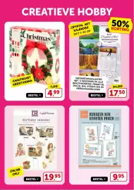 Boekenvoordeel folder Pagina 8: Haakpakket kerstkrans €4,99, Crystal Art verjaardagskalender €17,50