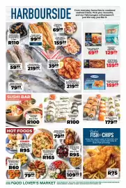 Food Lover's Market catalogue Page 4: Catering prawn meat €159,99, Calamari strips €129,99