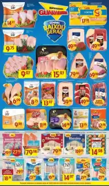 Encarte Supermercados Guanabara Página 5: Filé de merluza €18,74, Peito de frango s/ osso e c/ pele guibon €13,95