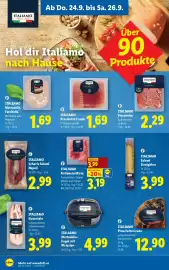 Lidl Flugblatt woche 39 Seite 8: Italiamo Mortadella Farcitella €1,69, ITALIAMO Prosciutto Crudo €1,69