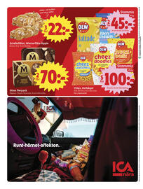 ICA Nära reklamblad vecka 39 Sida 8: Olw chips ostbagar €45,00, Magnum glass flerpack €70,00