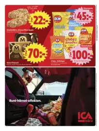 ICA Nära reklamblad vecka 39 Sida 8: Olw chips ostbagar €45,00, Magnum glass flerpack €70,00