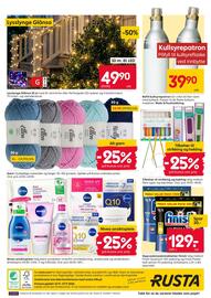 Rusta kundeavis uke 39 Side 16: Alt garn €14,90, Finish oppvaskmaskintabletter €129,00