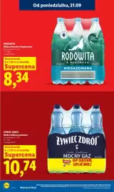 Lidl gazetka Strona 24: Woda źródlana gazowana Żywiec Zdrój 6-pak €10,74, Woda mineralna niegazowana Rodowita 6-pak €8,34