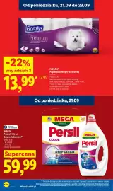 Lidl gazetka Strona 26: Papier toaletowy 4-warstwowy Floralys 10-pak €13,99, Proszek do prania kolorów Persil €59,99