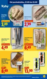 Lidl gazetka Strona 65: Morszczuk tusza €2,99, Halibut wędzony na gorąco porcje Seamor Ryby jak z nadmorskiej wędzarni €8,49