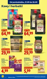 Lidl gazetka Strona 72: Herbatka zielona lub biała z owocami €4,99, Kawa rozpuszczalna Jacobs Cronat Gold €29,99