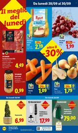 Volantino Lidl settimana 39 Pagina 52: Uva Red Globe €1,99, Pere €1,79
