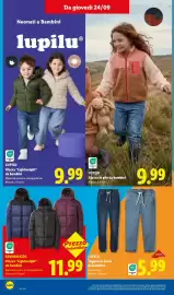 Volantino Lidl settimana 39 Pagina 22: Lupilu Giacca in pile da bambini €9,99, Lupilu Joggers in jeans da bambino €5,99