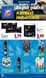 Volantino Lidl settimana 39 Pagina 28: W5 Panni detergenti per interni auto €1,79, W5 Carta assorbente multiuso €3,49