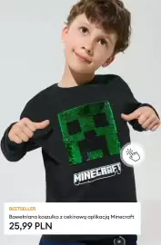 Sinsay gazetka tydzień 39 Strona 8: Bawełniana koszulka z cekinową aplikacją Minecraft €25,99
