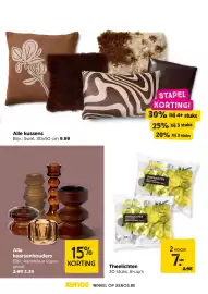 Xenos folder Pagina 13: Alle kaarsenhouder €3,39, Theelichten €7,00