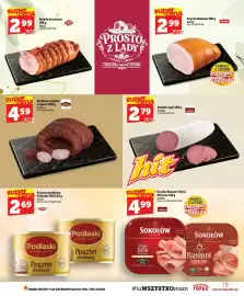 Topaz gazetka tydzień 39 Strona 15: Salami rogal Sokolów €2,79, Kiełbasa wiejska z Lipska Publimar €4,59