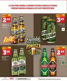 Topaz gazetka tydzień 39 Strona 40: Piwo Namysłów Pils €3,39, Piwo Tatra Jasne Pełne €2,59