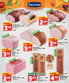 Topaz gazetka tydzień 39 Strona 6: Szyinka konserwowa Tarczyński €2,49, Szynka wolno gotowana Tarczyński €3,49
