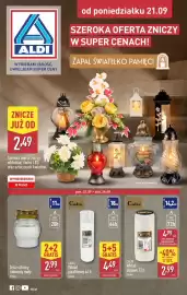 ALDI gazetka tydzień 39 Strona 1: Calix Wkład olejowy 72 h €2,99, Calix Wkład parafinowy 64 h €4,49