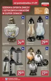 ALDI gazetka tydzień 39 Strona 2: Znicz Flakon Tęcza €29,99, Znicz Kula XXL €27,99