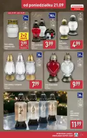 ALDI gazetka tydzień 39 Strona 5: Znicz szklany z motywem €7,99, LUKS Znicz serce mini €3,99