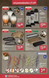 ALDI gazetka tydzień 39 Strona 6: Znicz szklany cieniowany €14,99, JUMI Podkładka pod znicze €11,99