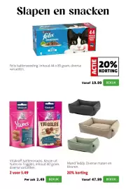Intratuin folder week 39 Pagina 10: Mand Teddy €47,99, Felix kattenvoeding €19,99