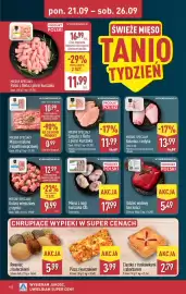 ALDI gazetka tydzień 39 Strona 10: Udziec wołowy bez kości €5,49, Mięso z nogi kurczaka XXL €17,99
