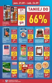 ALDI gazetka tydzień 39 Strona 16: Parówki Sokoliki €2,99, Kabanosy regionalne Majczyk €9,99