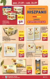 ALDI gazetka tydzień 39 Strona 20: Sery hiszpańskie €15,99, Prażone migdały €9,99