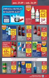 ALDI gazetka tydzień 39 Strona 25: Woda mineralna Muszynianka €2,69, DAWTONA Sok warzywny €1,79