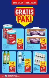 ALDI gazetka tydzień 39 Strona 26: Wkład parafinowy CALIX €4,49, Żywiec Zdrój Woda źródlana niegazowana/Mocny Gaz €2,89