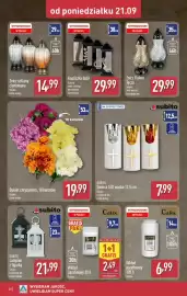 ALDI gazetka tydzień 39 Strona 30: Bukiet chryzantem €19,99, Wkład parafinowy Calix €2,49