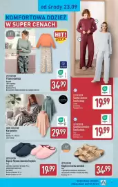ALDI gazetka tydzień 39 Strona 31: HOME CREATION Koc poncho €29,99, UP2FASHION Klapki na korku damskie €34,99