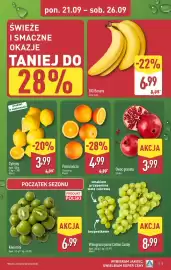 ALDI gazetka tydzień 39 Strona 5: Pomarańcze €4,99, BIO Banany €6,99